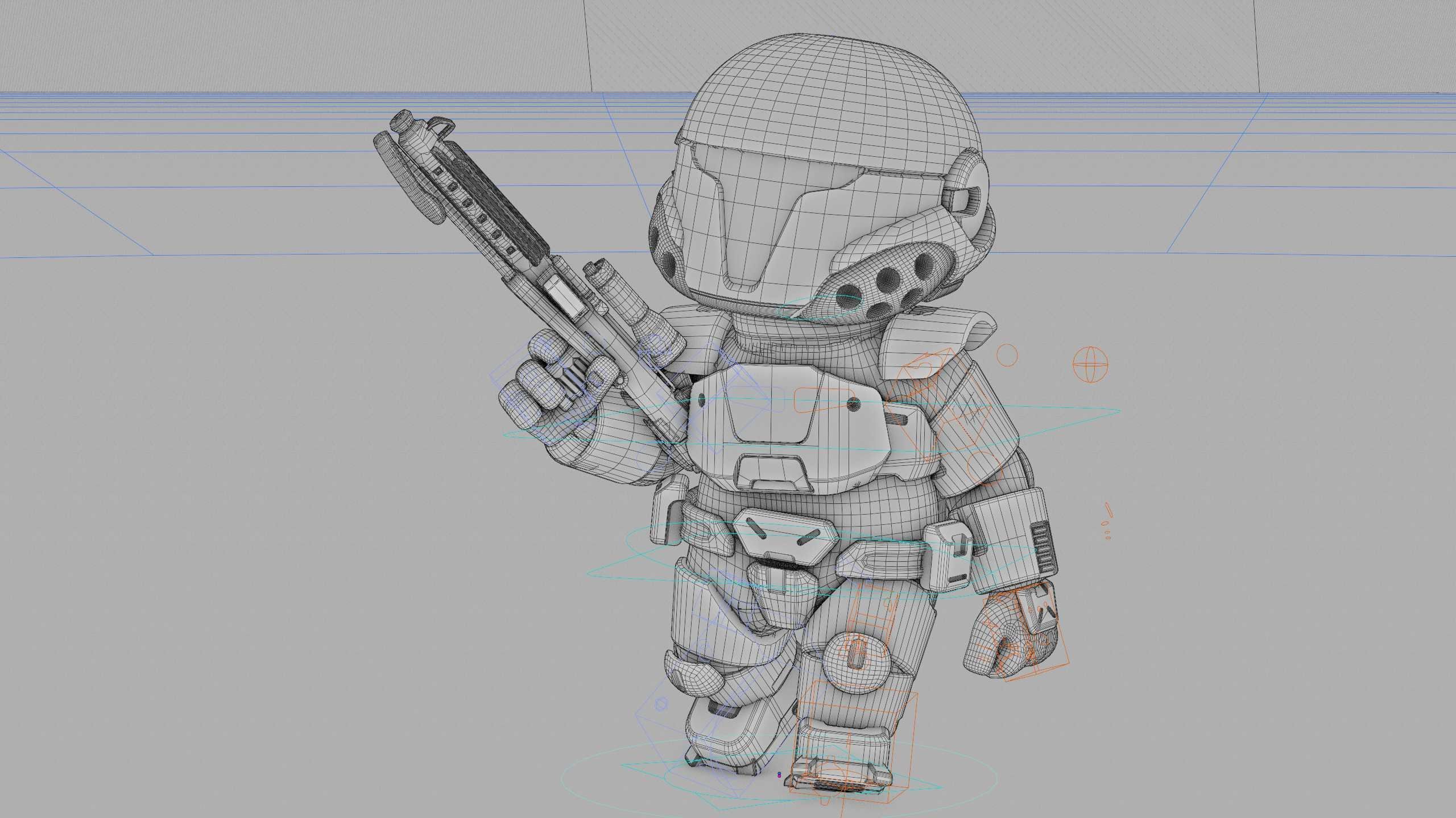 IMPERIAL TROOPER R-C Rigged for Unreal Engine - Unity - MIXAMO 3D model_42
