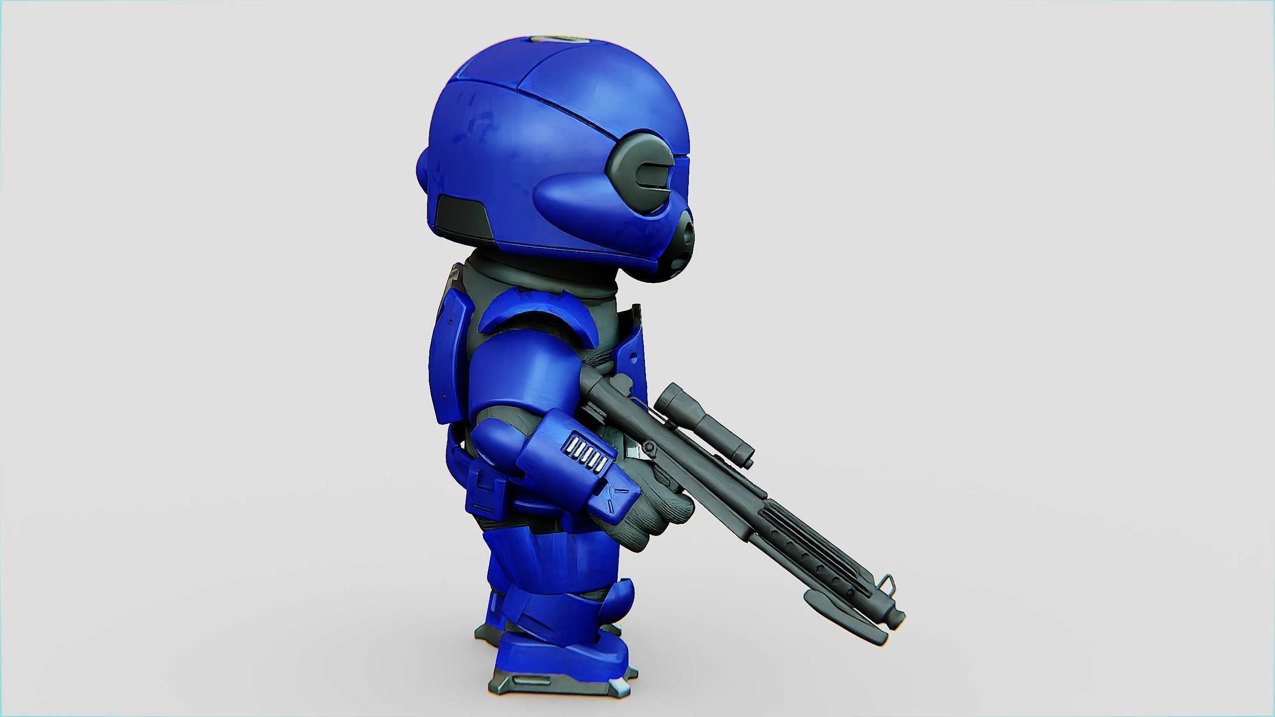 IMPERIAL TROOPER R-C Rigged for Unreal Engine - Unity - MIXAMO 3D model_13