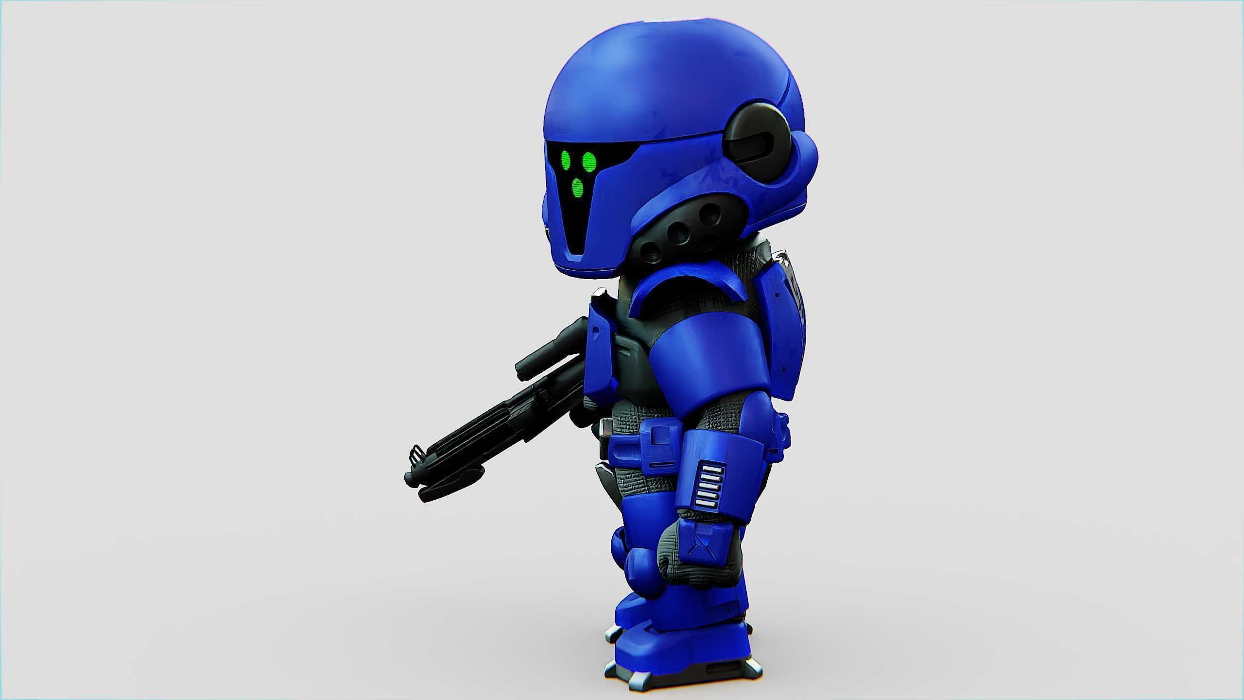 IMPERIAL TROOPER R-C Rigged for Unreal Engine - Unity - MIXAMO 3D model_5