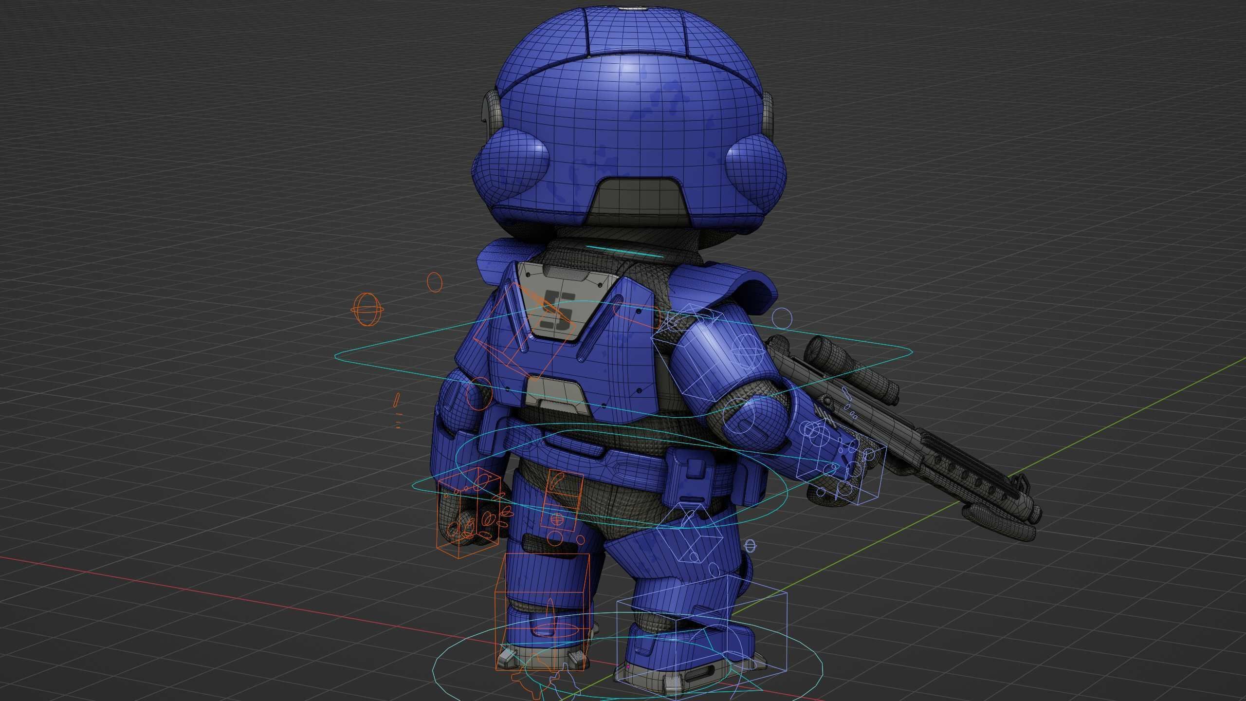 IMPERIAL TROOPER R-C Rigged for Unreal Engine - Unity - MIXAMO 3D model_38