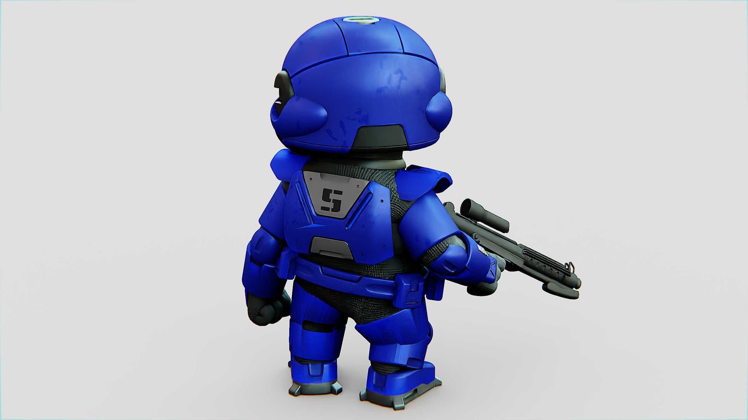 IMPERIAL TROOPER R-C Rigged for Unreal Engine - Unity - MIXAMO 3D model_11