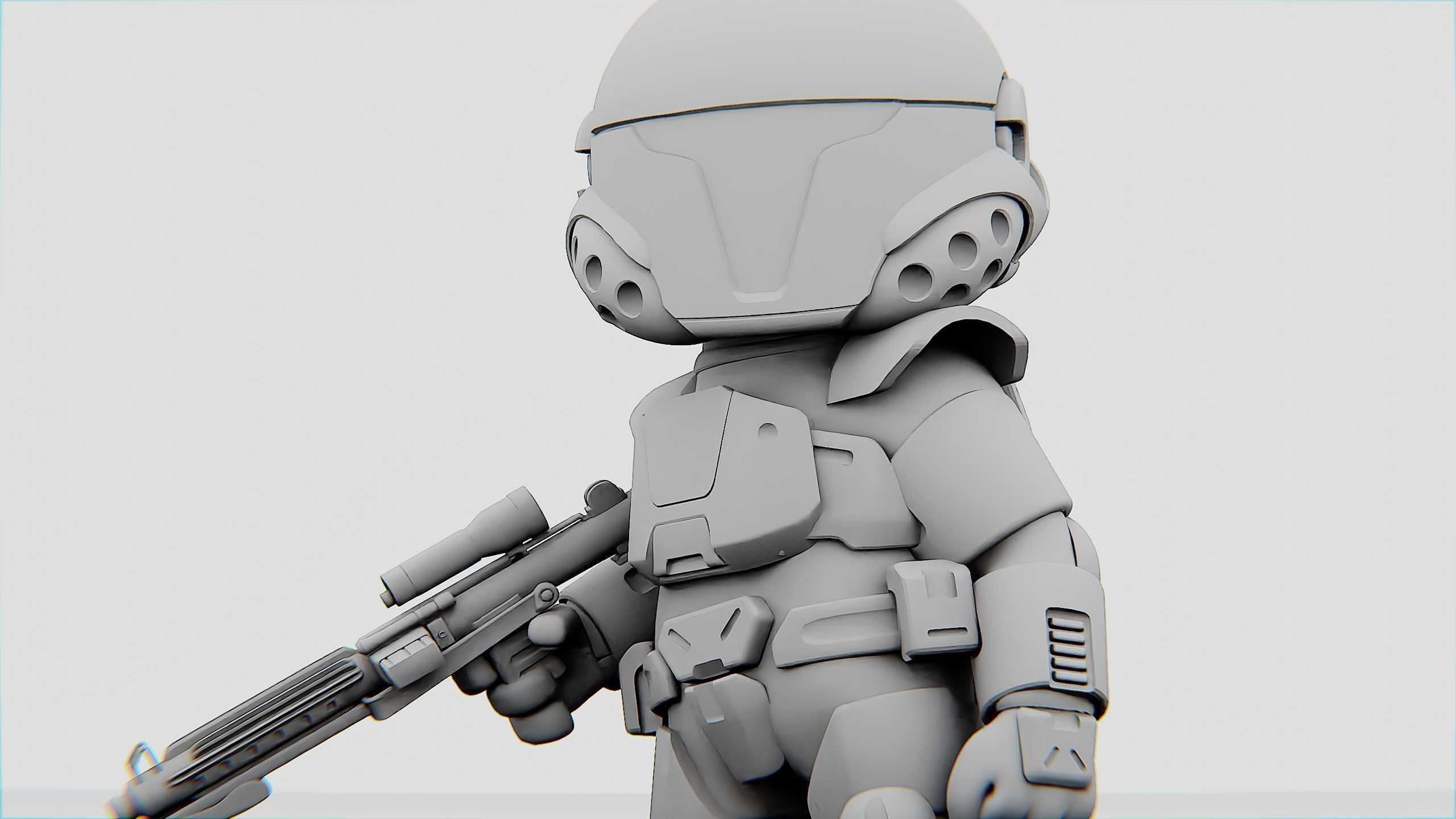 IMPERIAL TROOPER R-C Rigged for Unreal Engine - Unity - MIXAMO 3D model_35