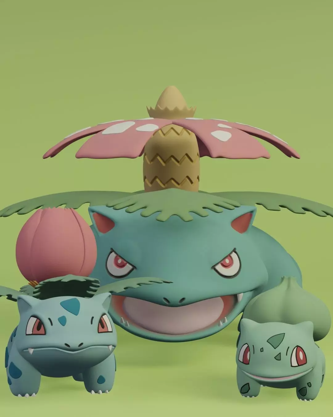Bulbasaur Line Pack 3D print model_0