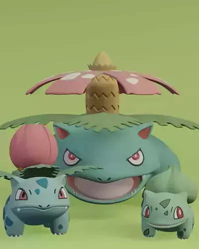 Bulbasaur Line Pack 3D print model