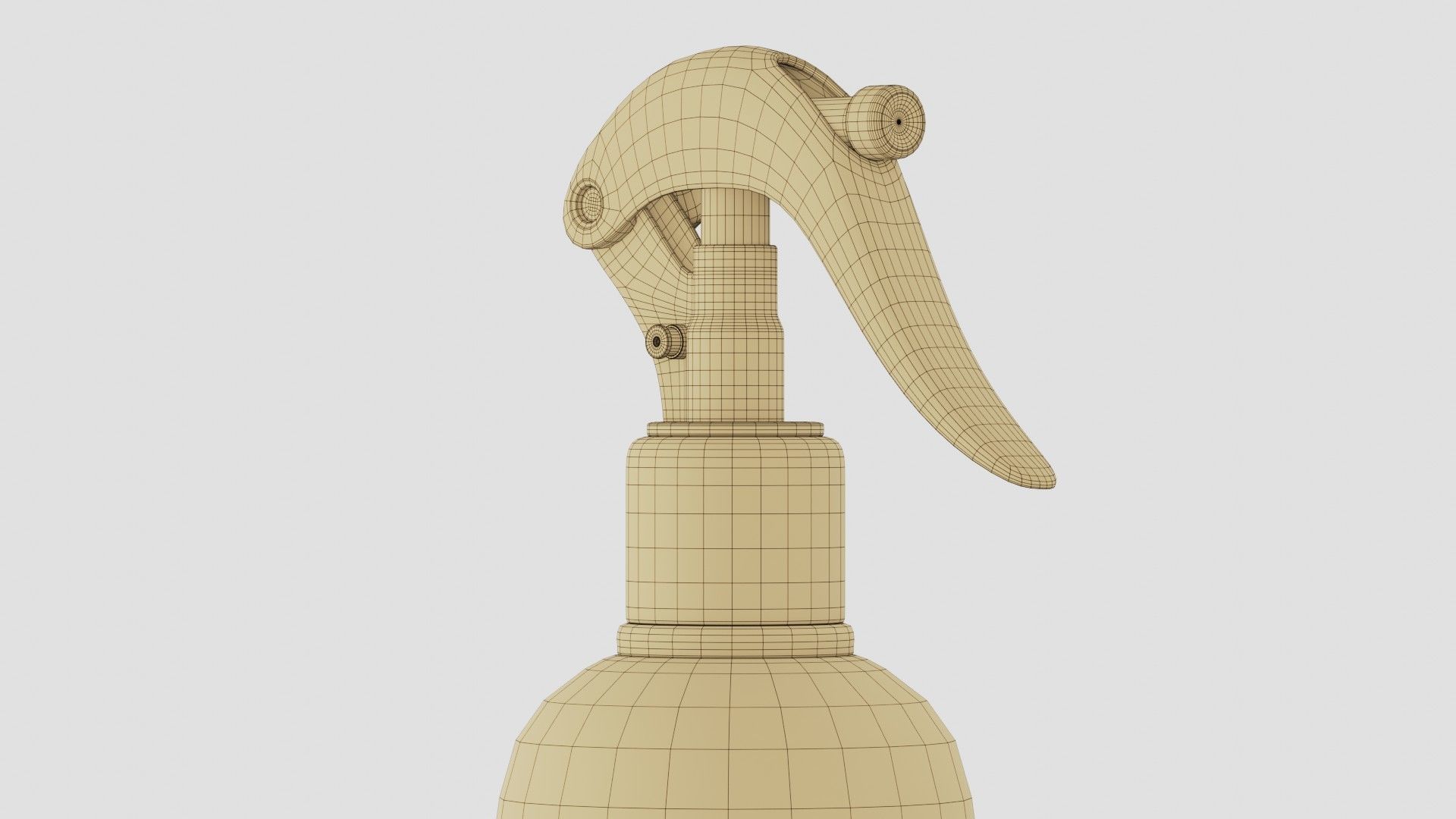 Black Spray Bottle 04 3D model_12