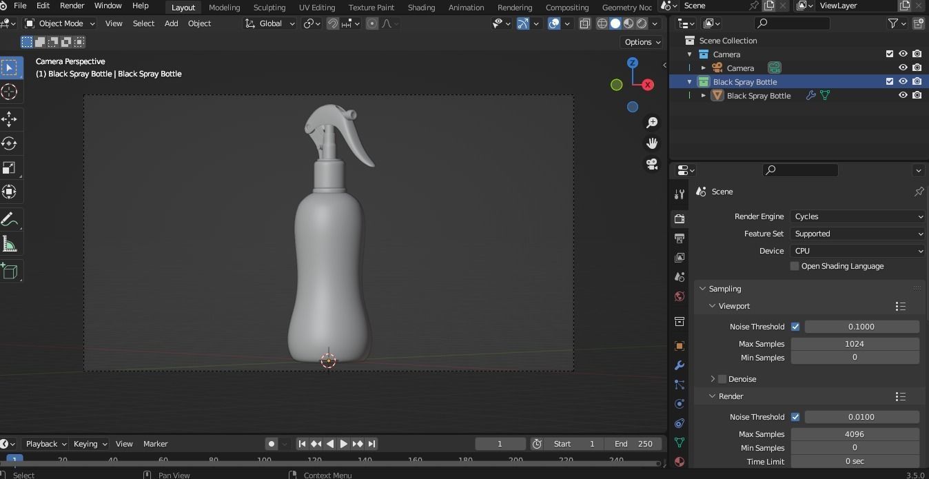 Black Spray Bottle 04 3D model_23