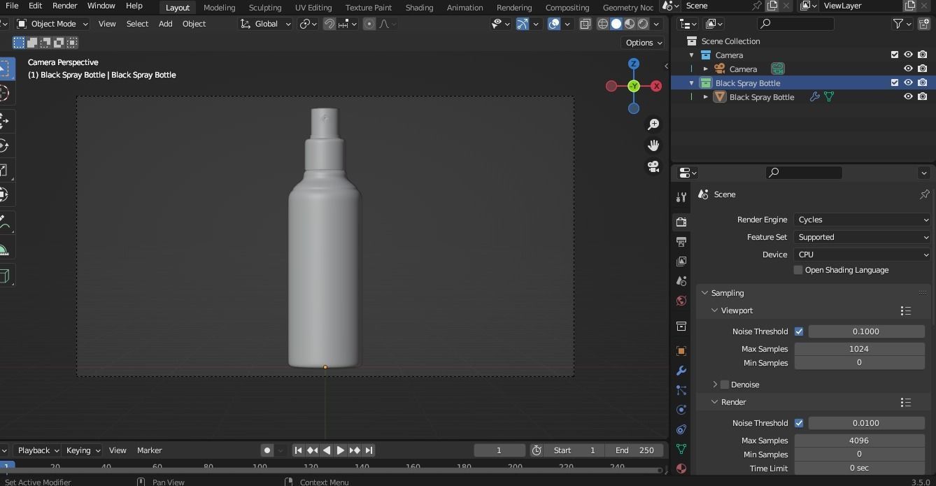 Black Spray Bottle 05 3D model_14