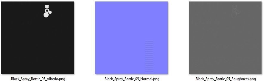Black Spray Bottle 05 3D model_13