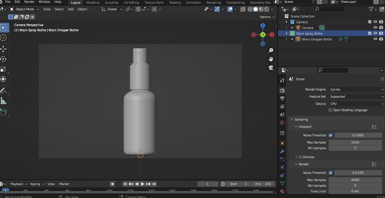 Black Spray Bottle 06 3D model_14