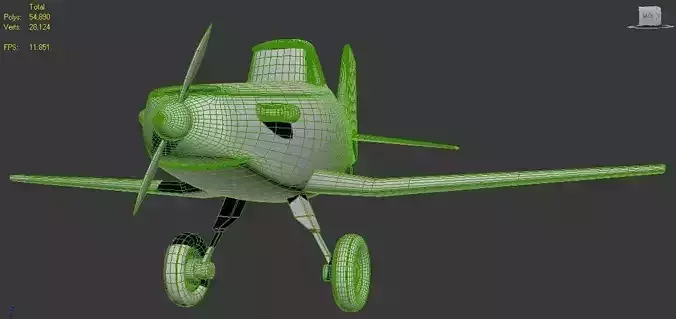 Dusty plane 3D model
