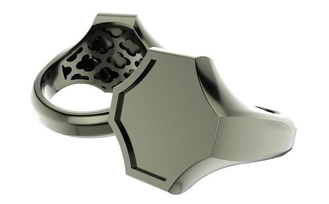 customizable gents signet ring us size 9 3D print model