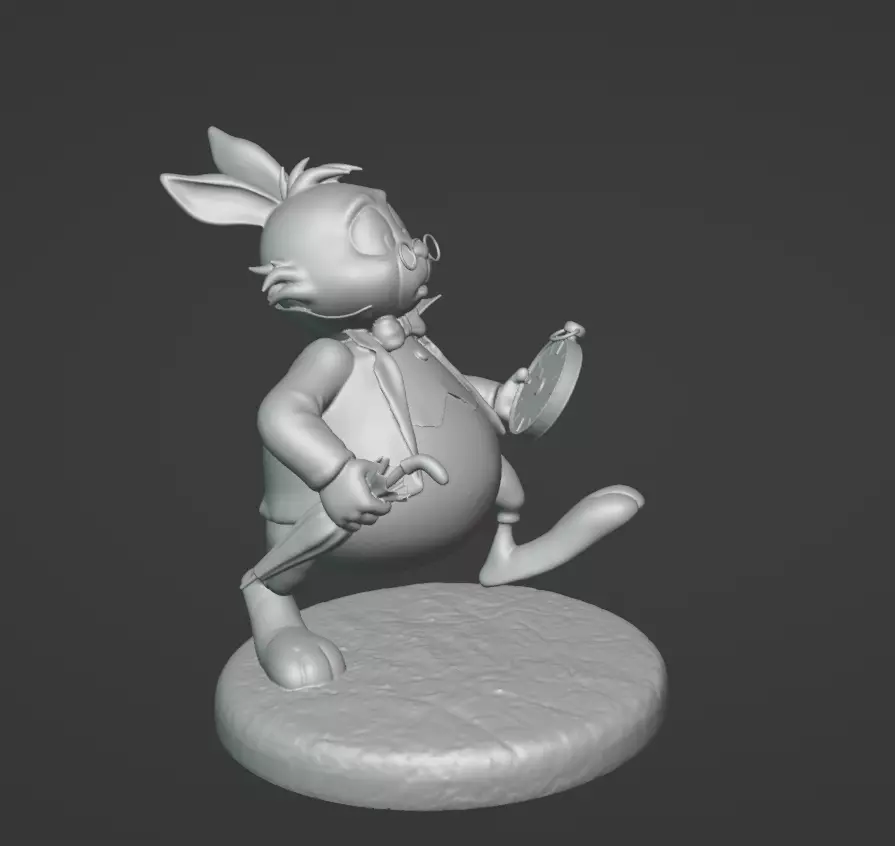 White rabbit from Alice in WonderLand 3D print model_0