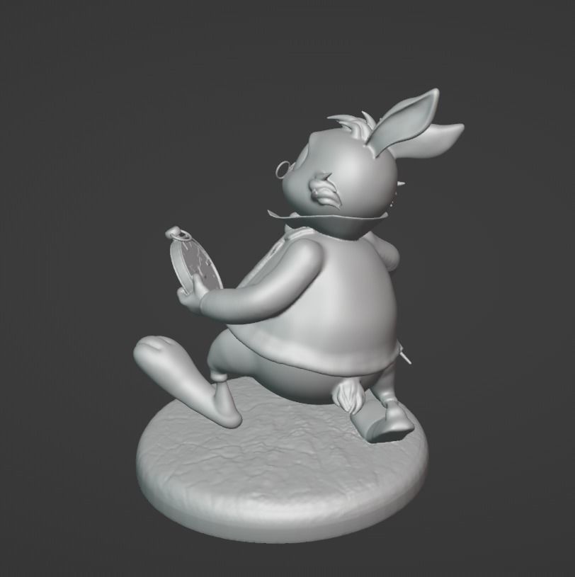 White rabbit from Alice in WonderLand 3D print model_3