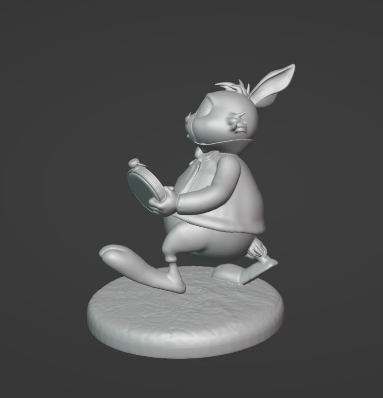 White rabbit from Alice in WonderLand 3D print model_2