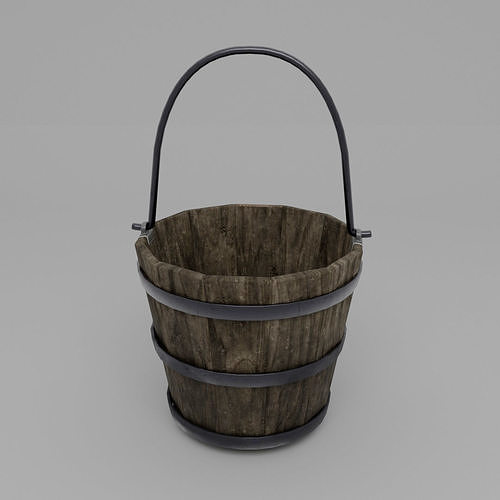 Wooden Bucket 3D model