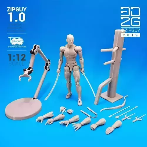 ZIPGUY 10 TIE Action Figure 3D Print Model