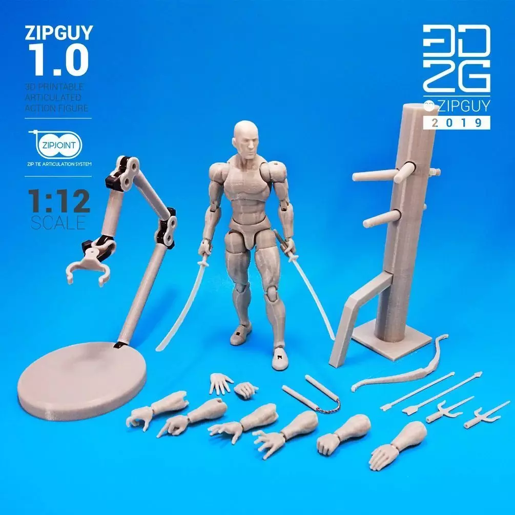 ZIPGUY 10 TIE Action Figure 3D Print Model 3D print model