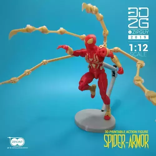 Zipguy Spiderman 3D Print Model