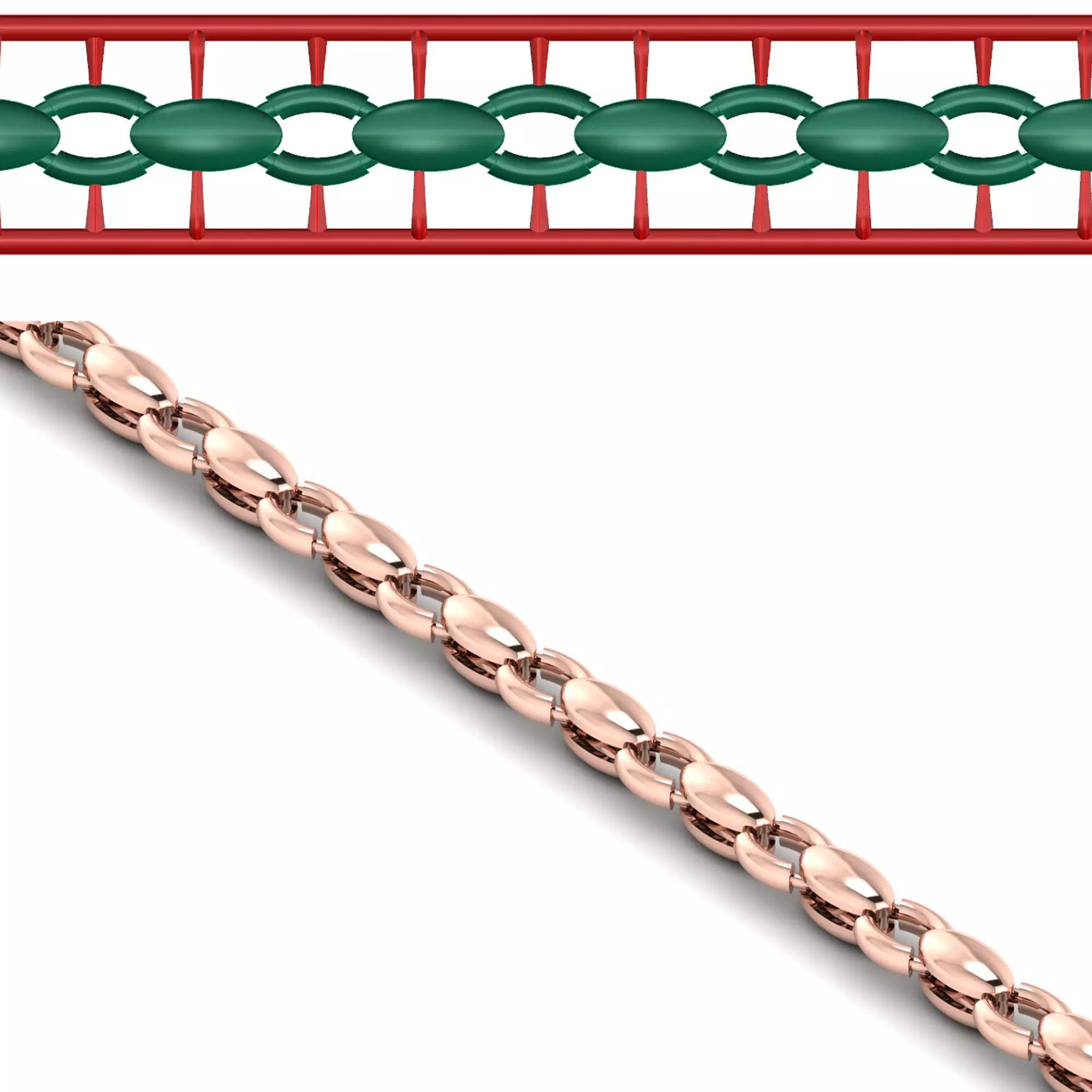 3D JEWELLERY DIRECT CASTING CHAIN 3D print model_0