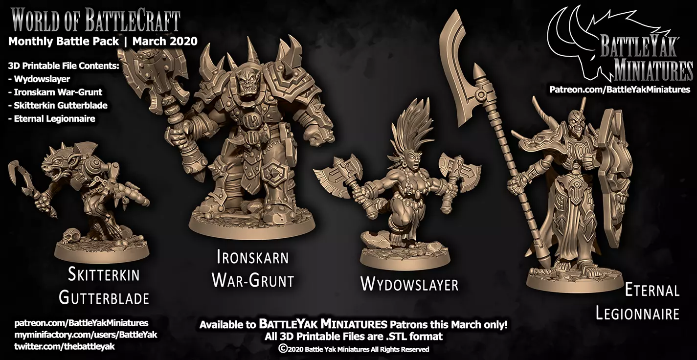 Battle Yak Miniatures 3D Printed Artwork 3D print model