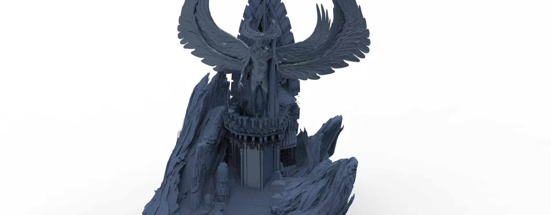 Angelic messenger cliffs  3D model_0