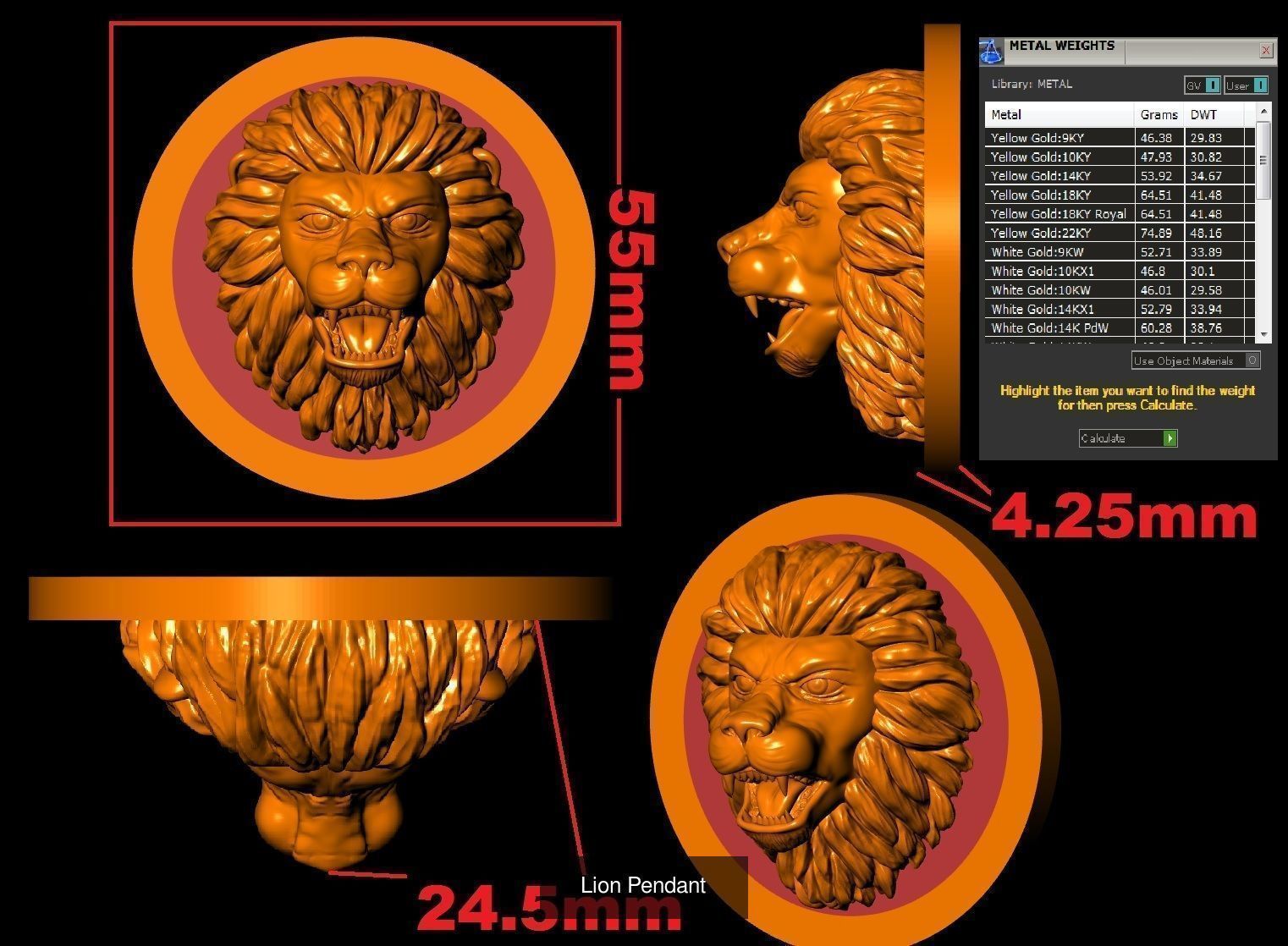 Lion pendant and ring collection  _19