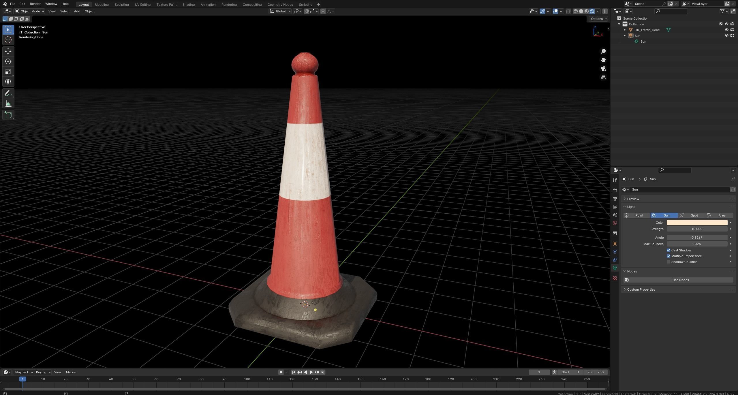 Hong Kong Traffic Cone 3D model | CGTrader