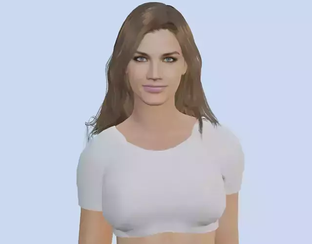 VR PBR FEMALE AVATAR CHARACTER SARAH 3D MODEL CHEAP PRICE Low-poly 3D model