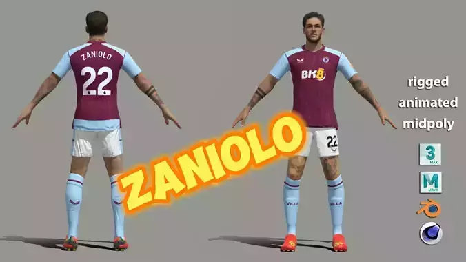 T-Pose Zaniolo Aston Villa 23-24 3D model