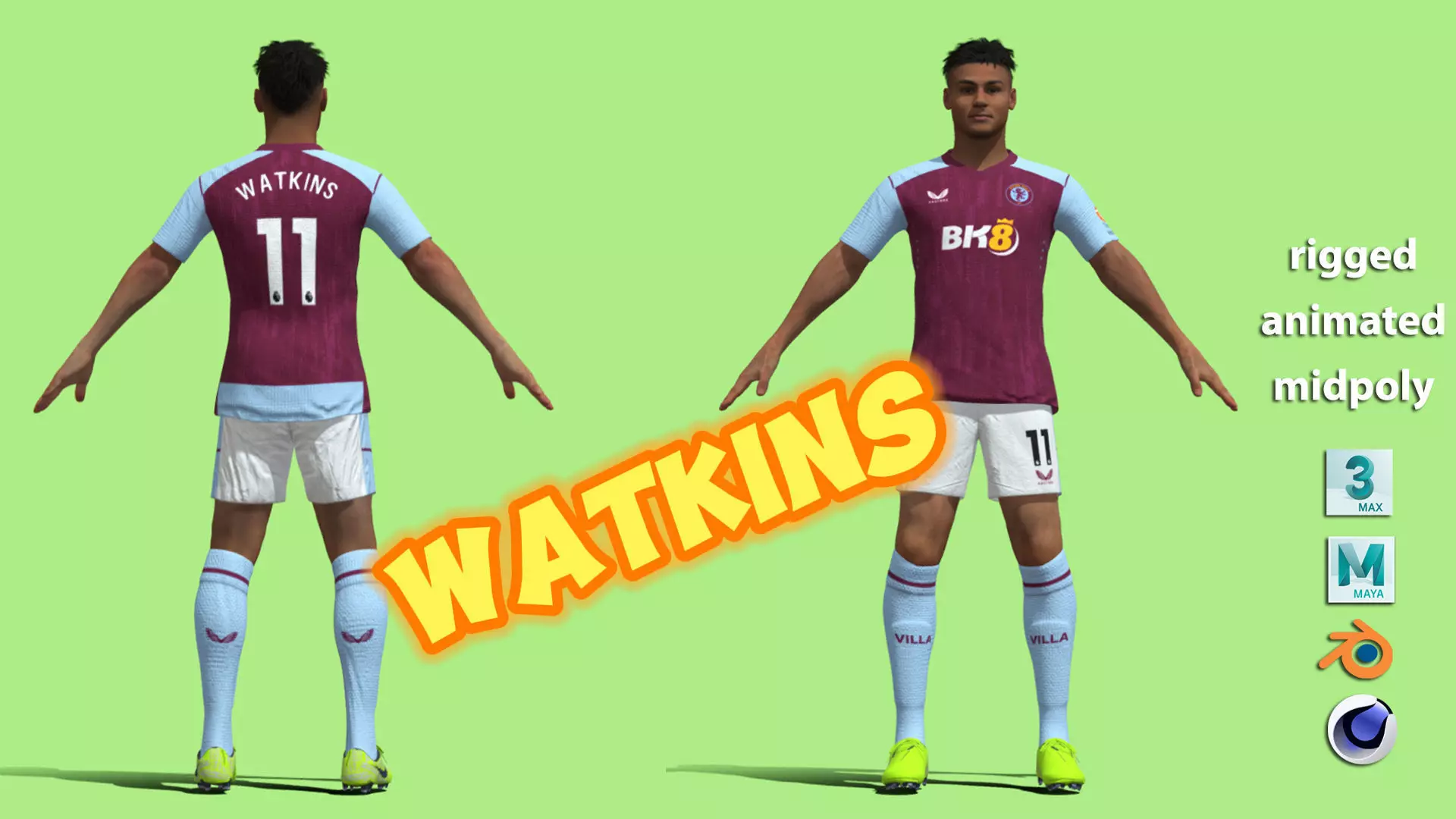 T-Pose Ollie Watkins Aston Villa 23-24 3D model