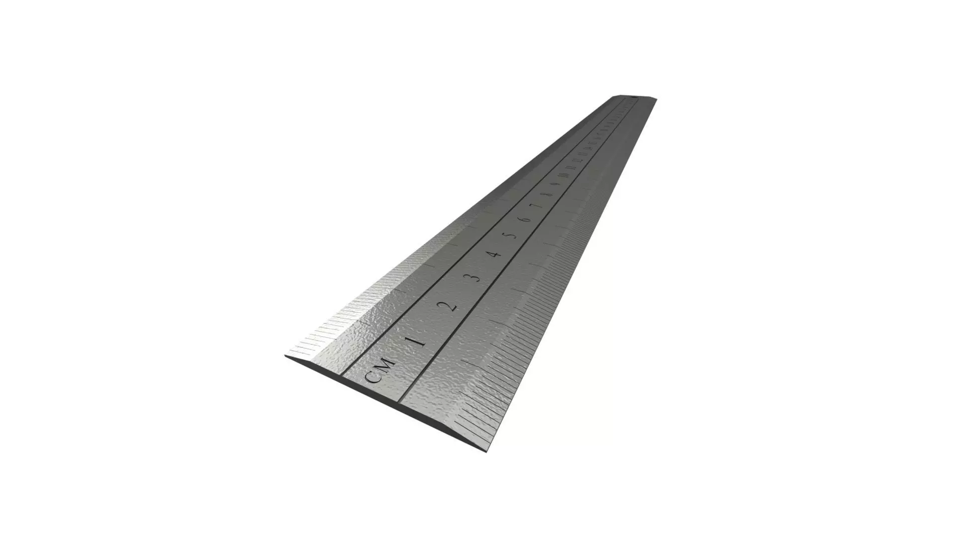 30cm Steel Ruler Free 3D model_0
