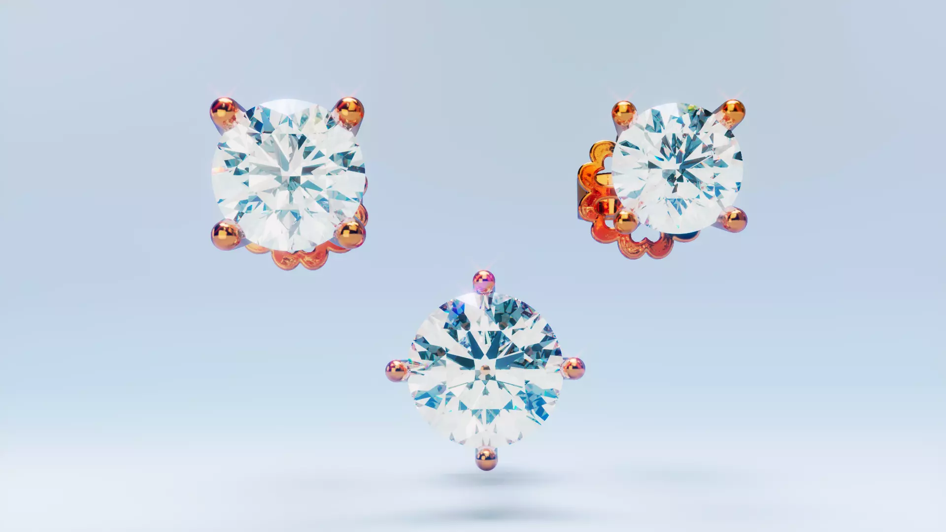 Stud Earrings 1 Free 3D print model