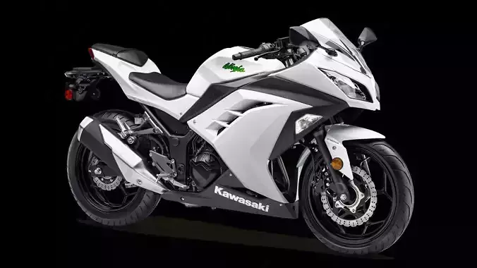 kawasaki and  spase craft  Low-poly 3D model