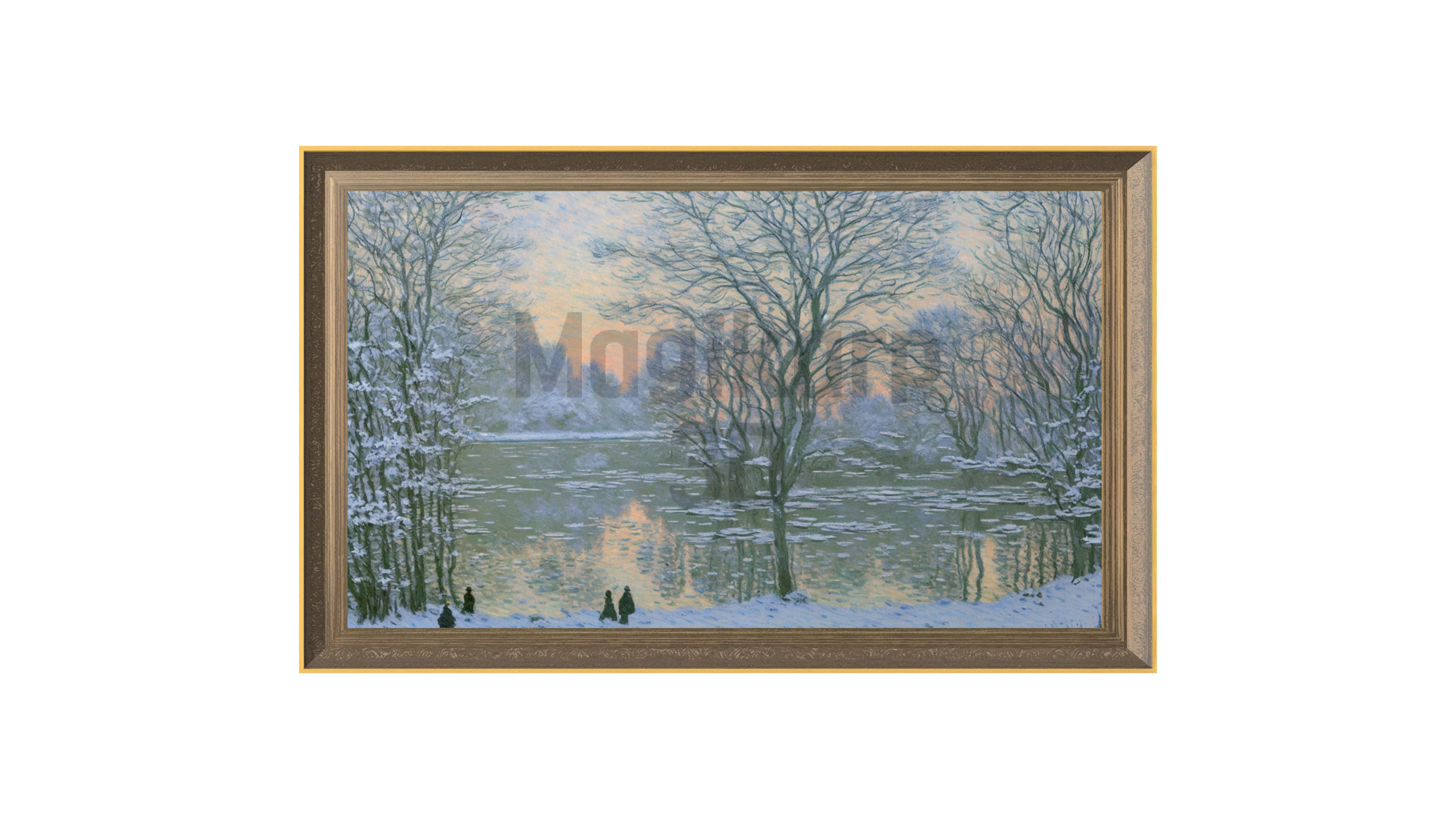 10 Monet Style Paintings Set - Game Ready Asset Low-poly 3D model_9