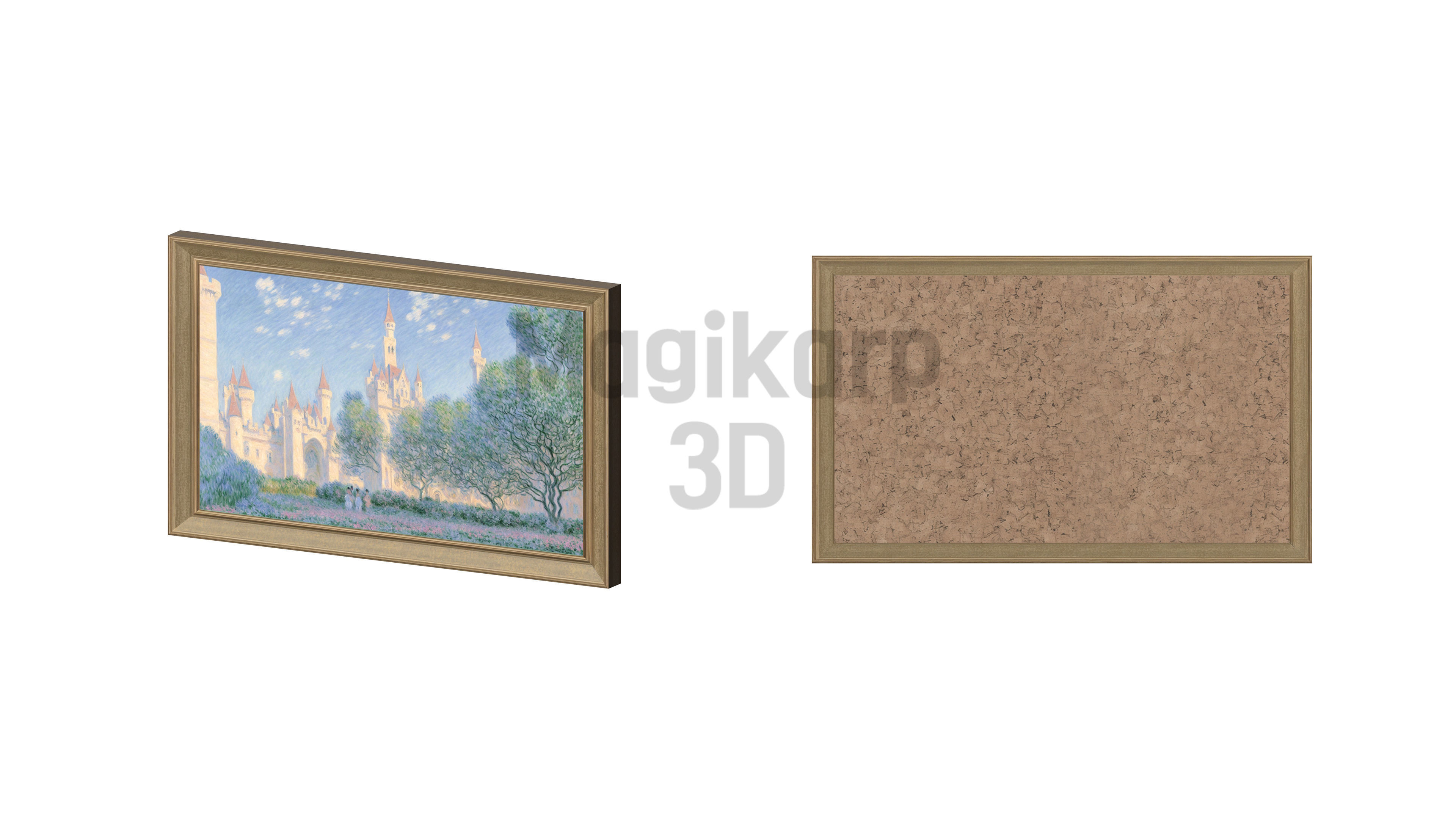 10 Monet Style Paintings Set - Game Ready Asset Low-poly 3D model_18
