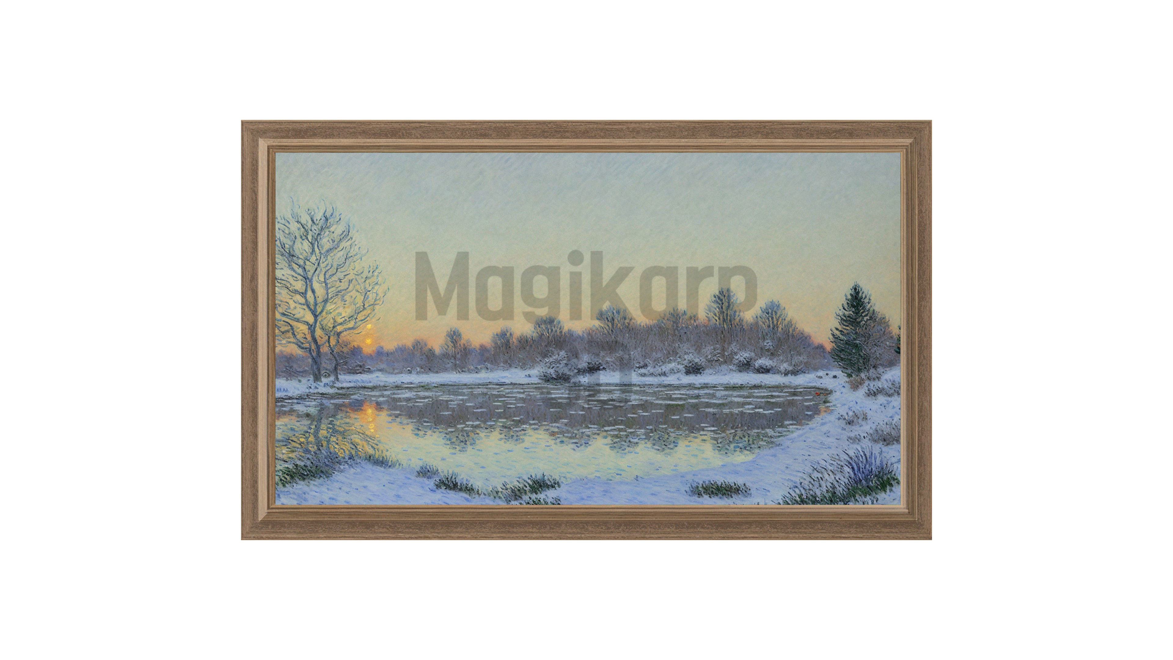 10 Monet Style Paintings Set - Game Ready Asset Low-poly 3D model_11