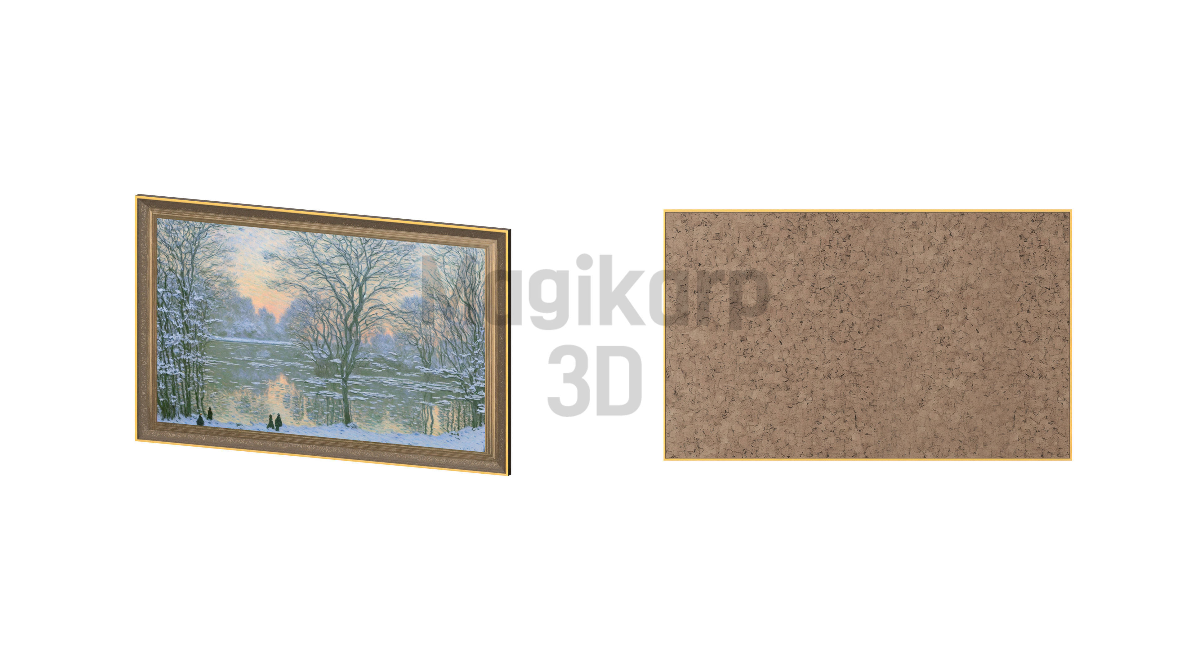 10 Monet Style Paintings Set - Game Ready Asset Low-poly 3D model_10