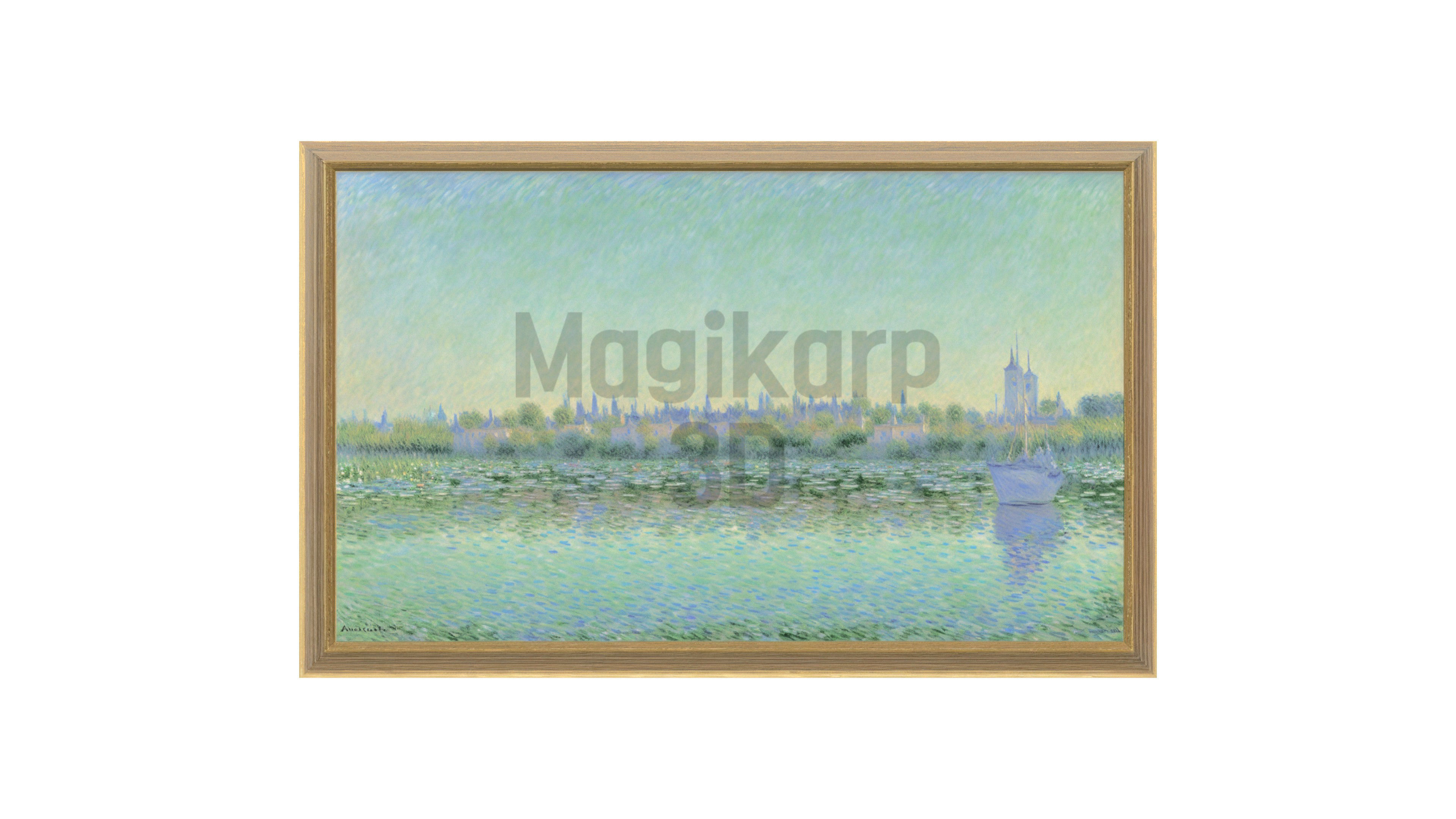 10 Monet Style Paintings Set - Game Ready Asset Low-poly 3D model_7