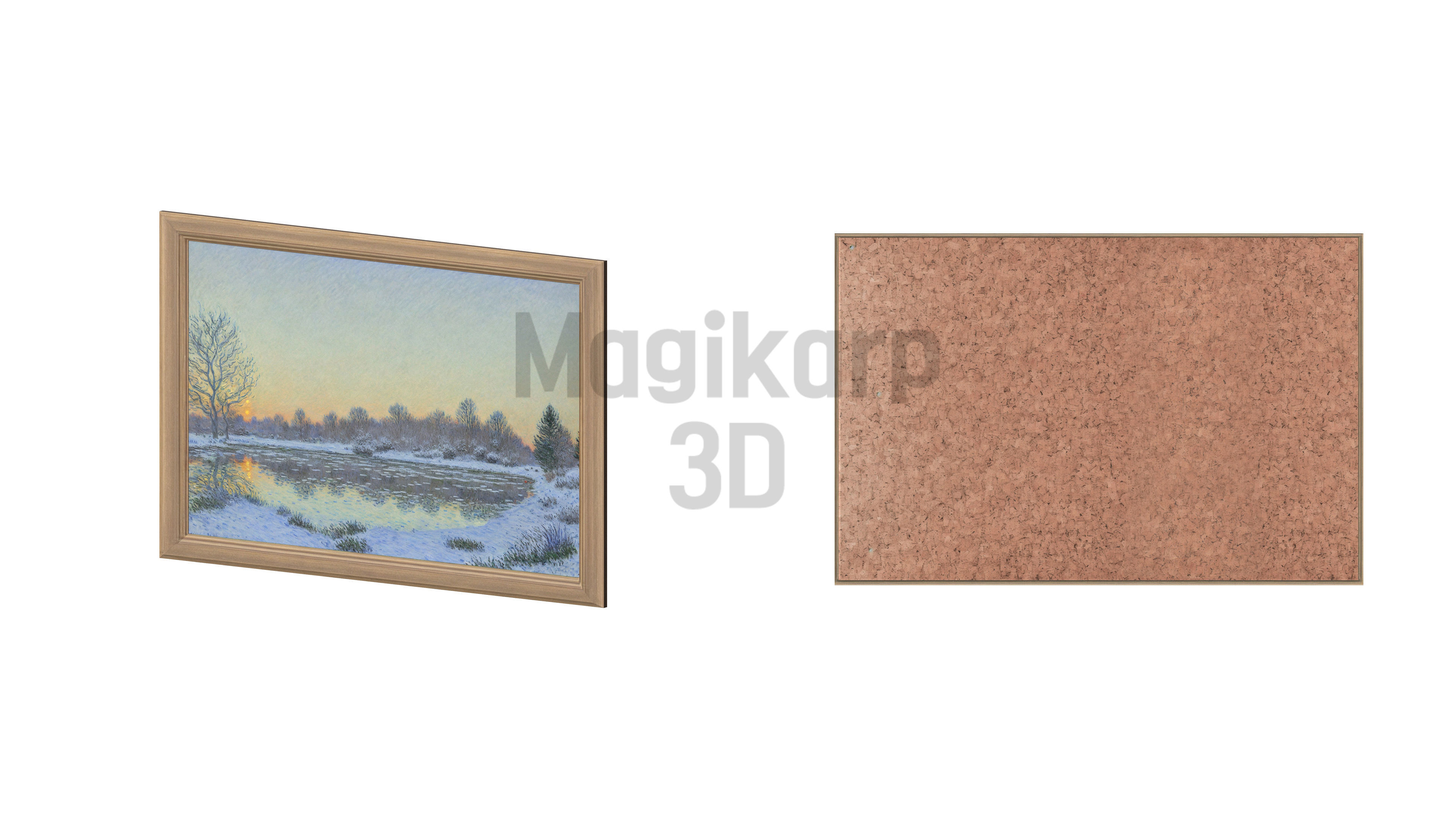 10 Monet Style Paintings Set - Game Ready Asset Low-poly 3D model_4