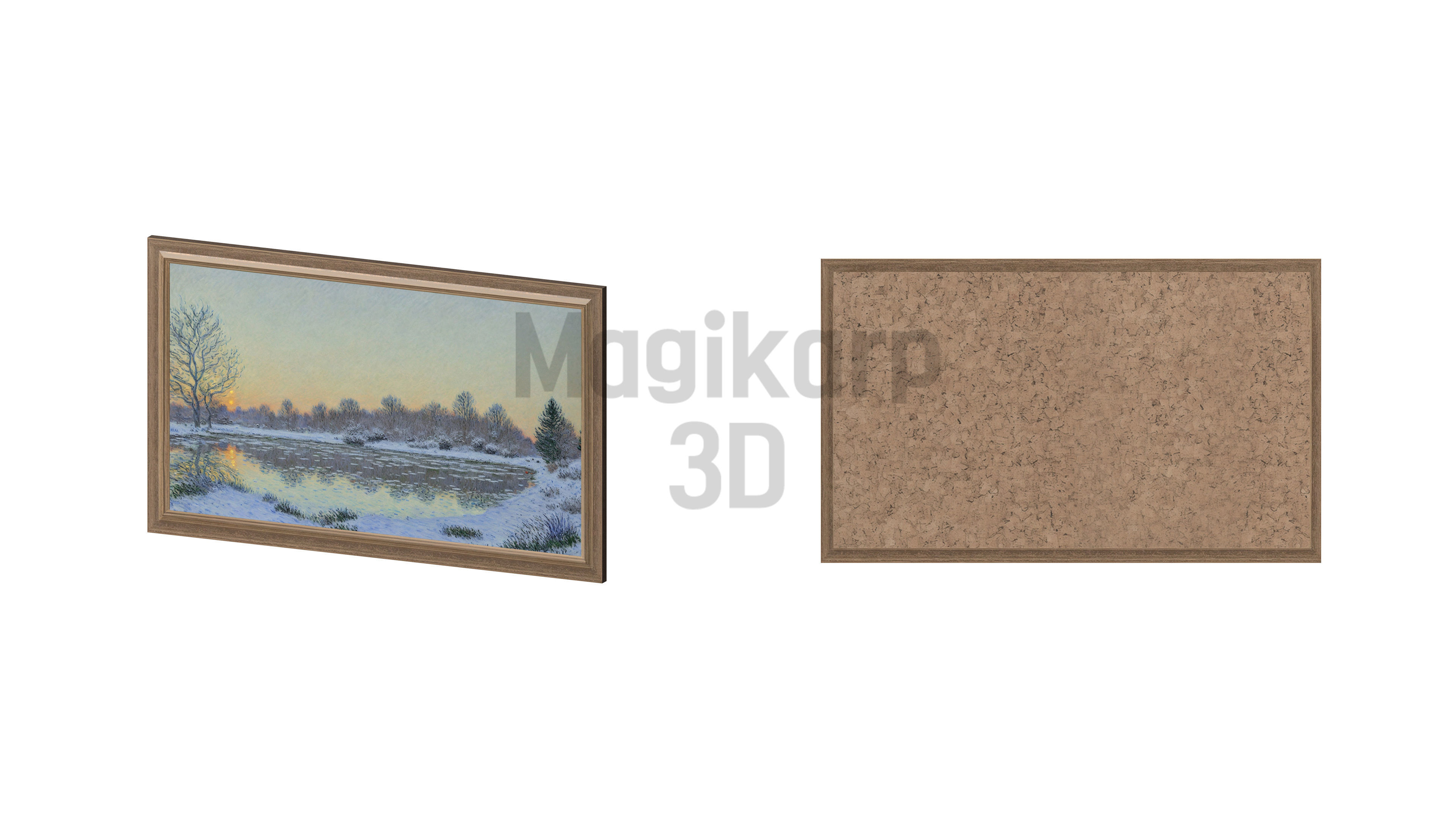 10 Monet Style Paintings Set - Game Ready Asset Low-poly 3D model_12