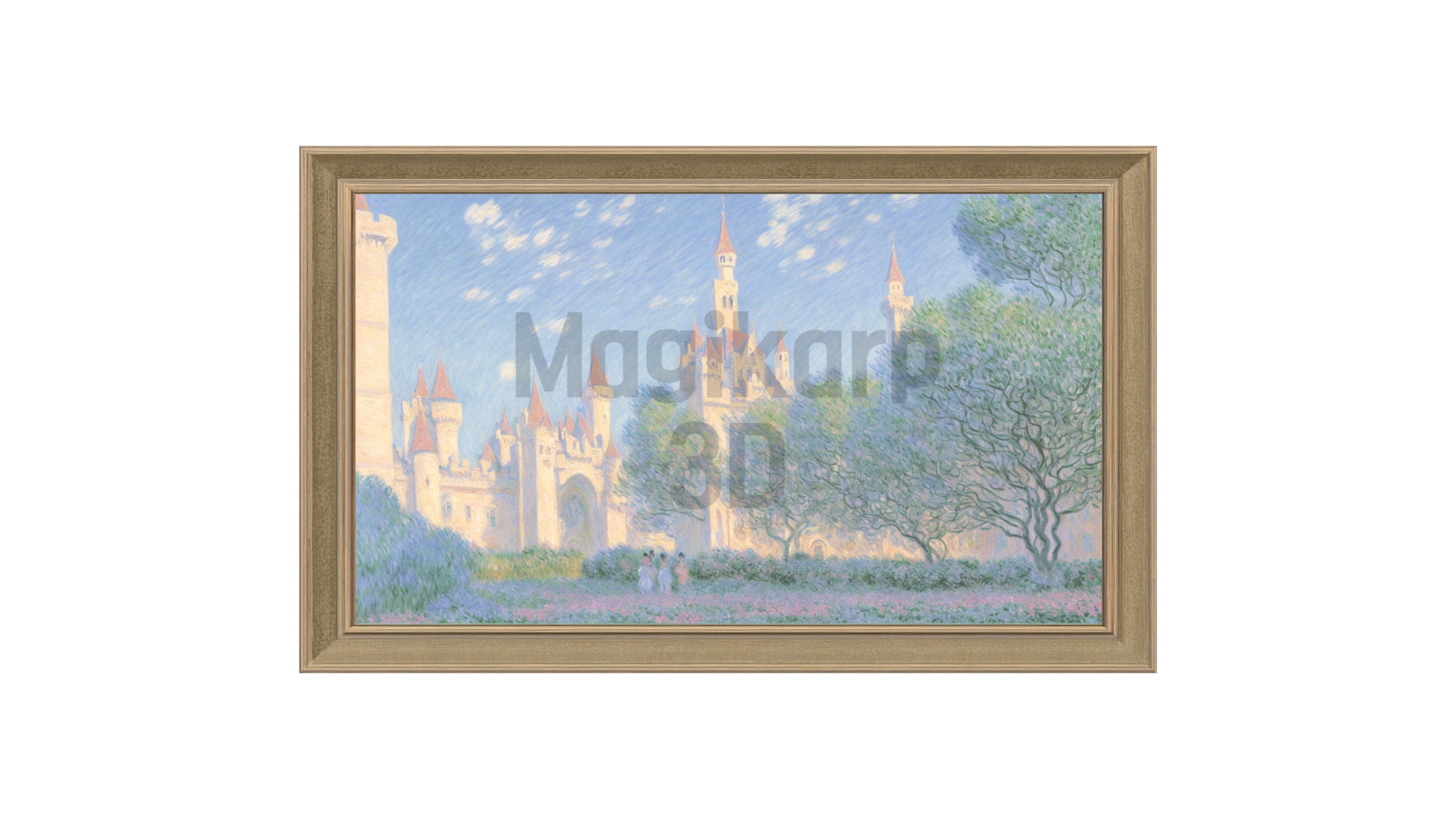 10 Monet Style Paintings Set - Game Ready Asset Low-poly 3D model_17