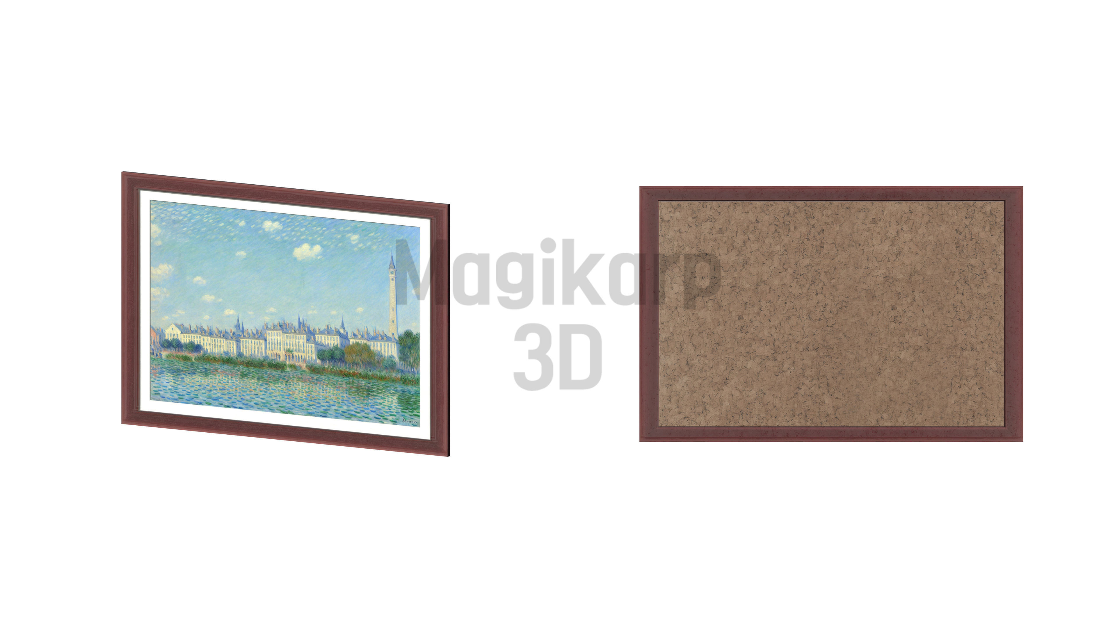 10 Monet Style Paintings Set - Game Ready Asset Low-poly 3D model_6