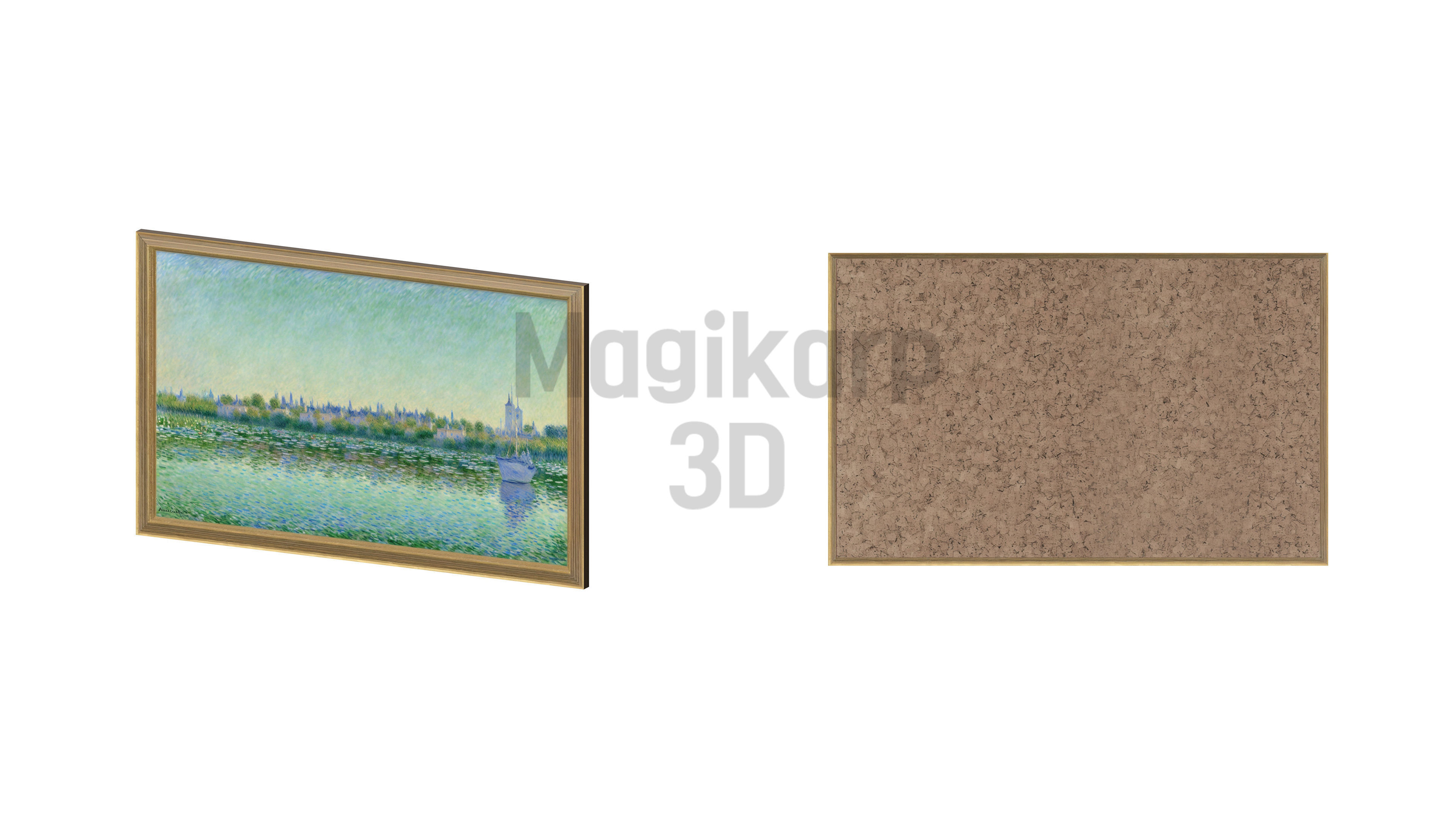 10 Monet Style Paintings Set - Game Ready Asset Low-poly 3D model_8