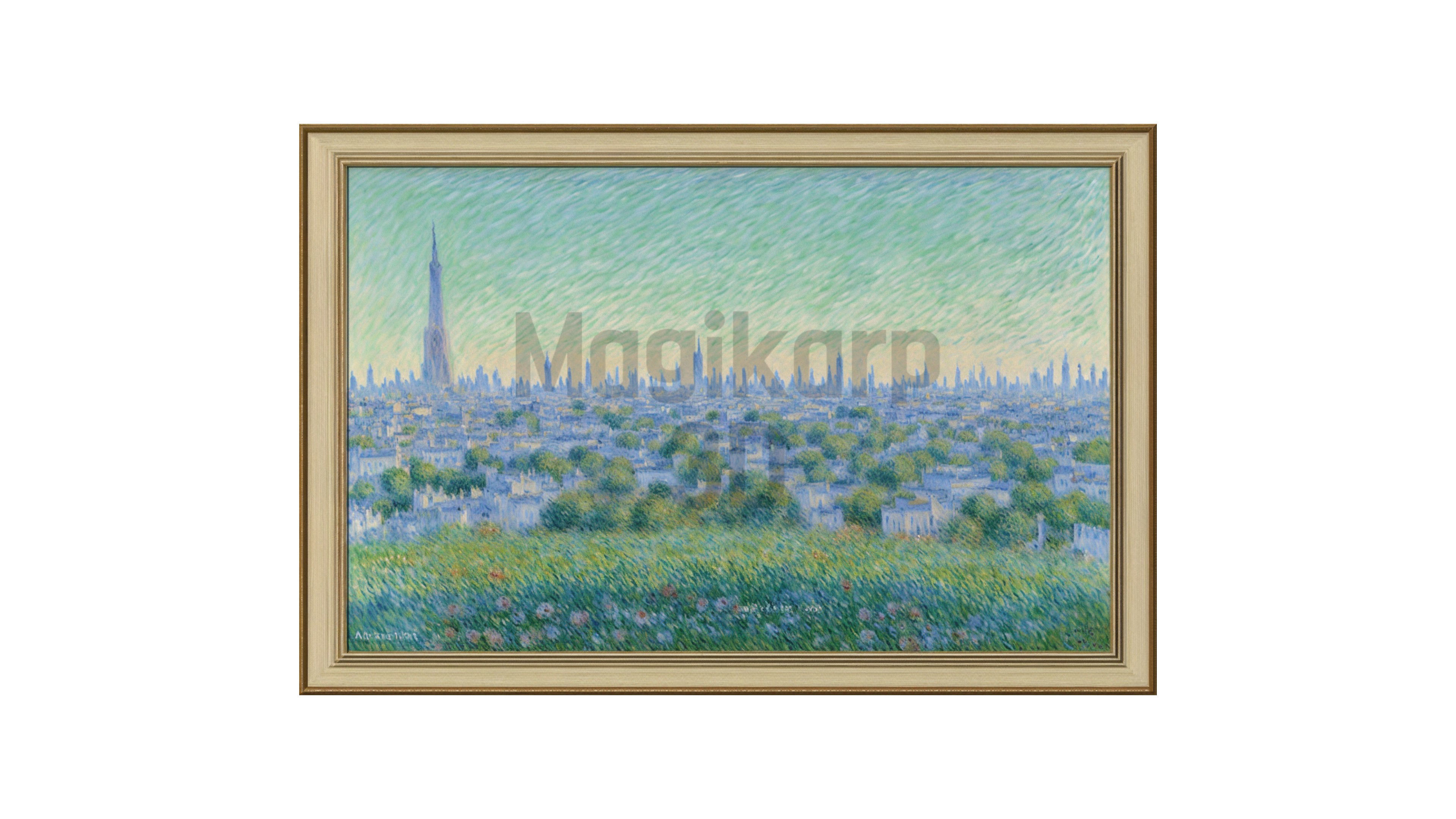 10 Monet Style Paintings Set - Game Ready Asset Low-poly 3D model_19