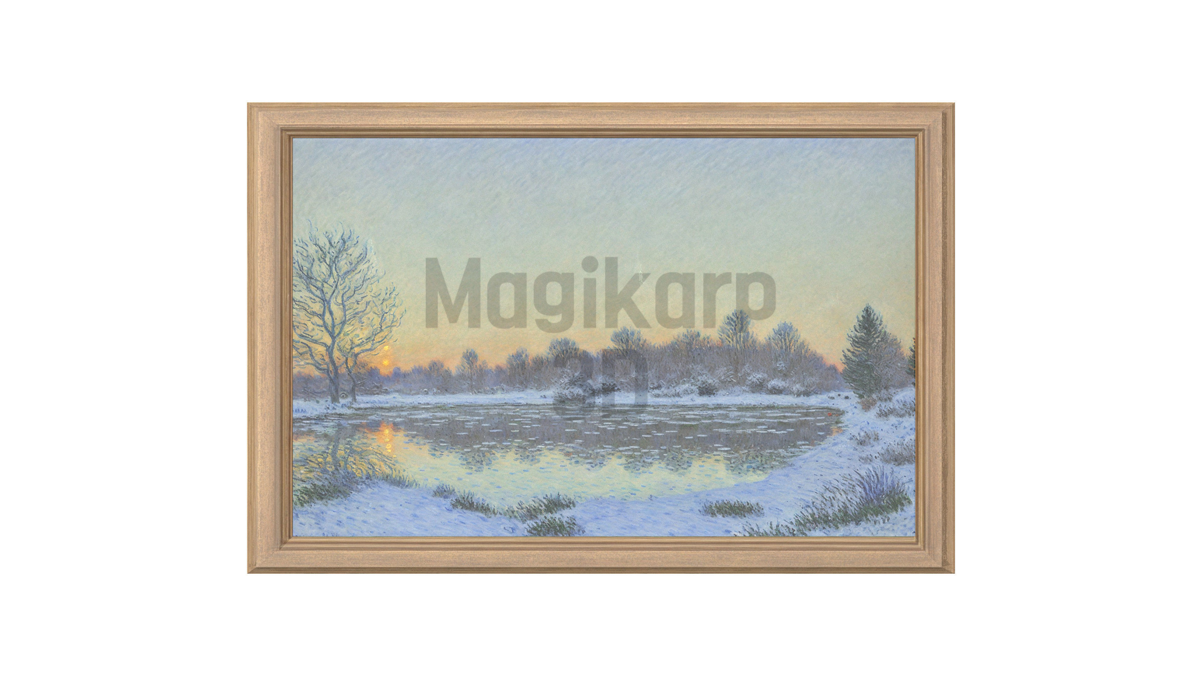 10 Monet Style Paintings Set - Game Ready Asset Low-poly 3D model_3