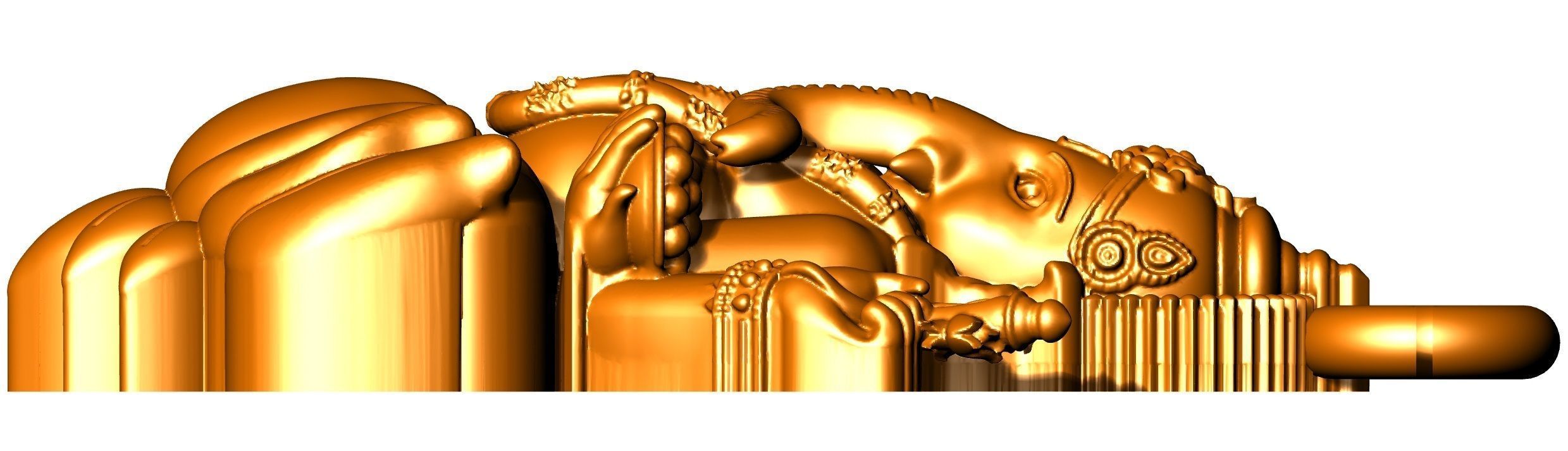 GOD GANESH PENDANT 3D print model_2