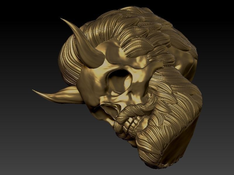 Bearded Devil Skull 3D model 3D printable | CGTrader