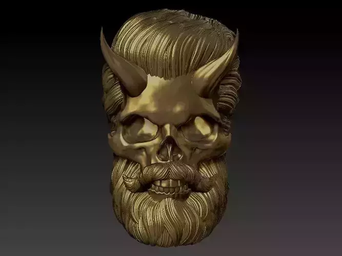 Bearded Devil Skull
