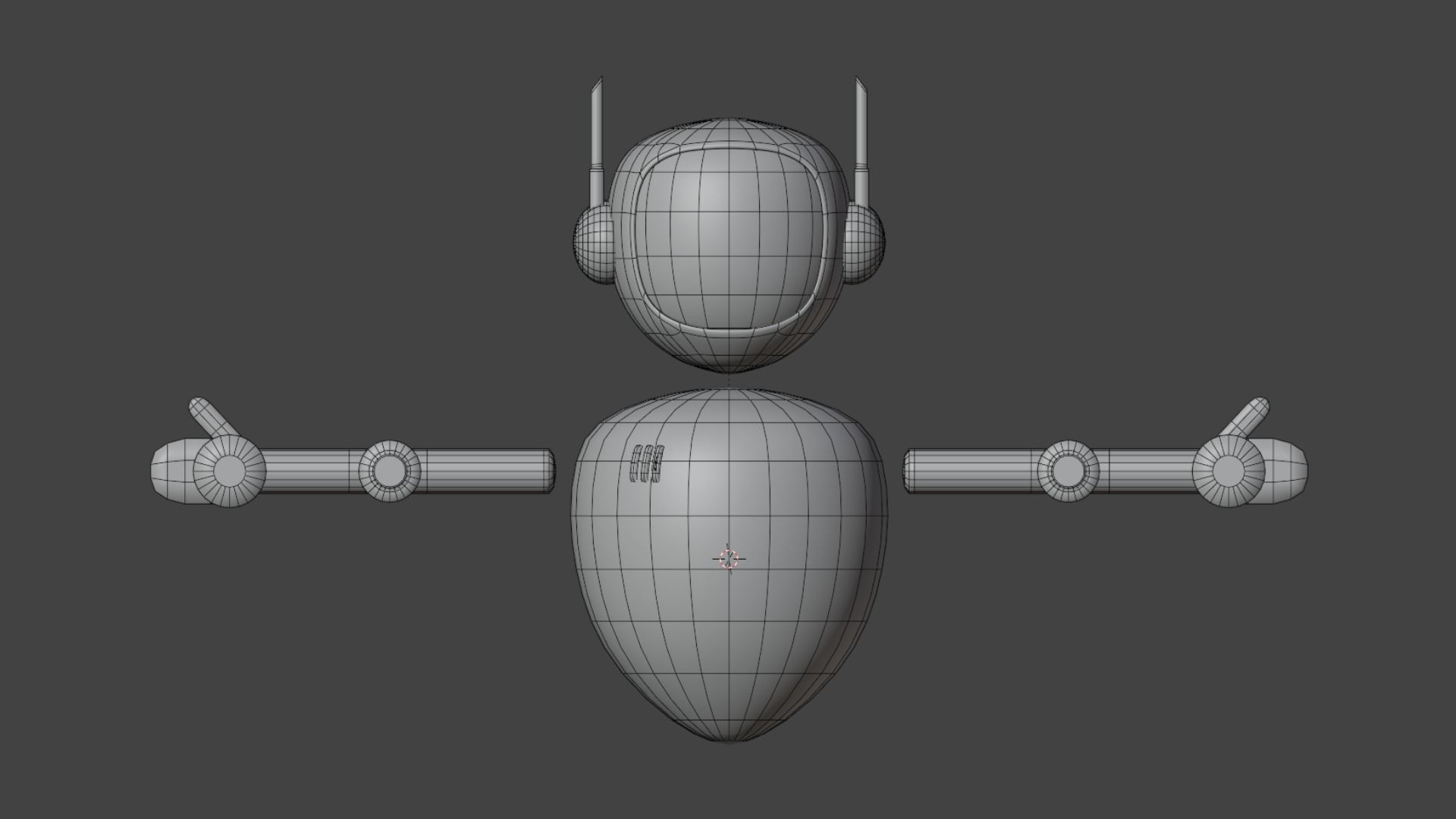 Robot Character Rigged Low-poly 3D model_7