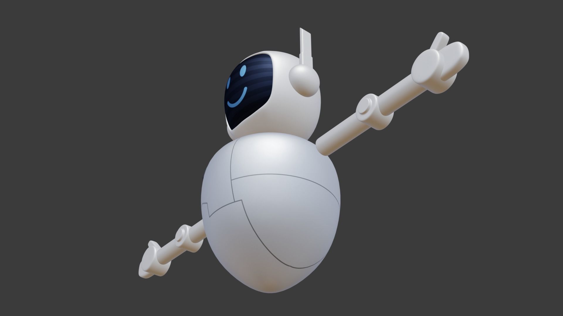 Robot Character Rigged Low-poly 3D model_3